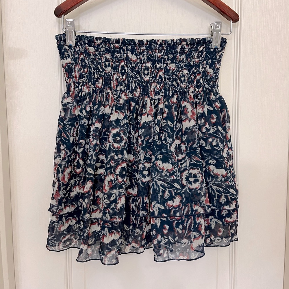 Abercrombie & Fitch High Waist Chiffon Floral Mini Skirt - Picture 2 of 6